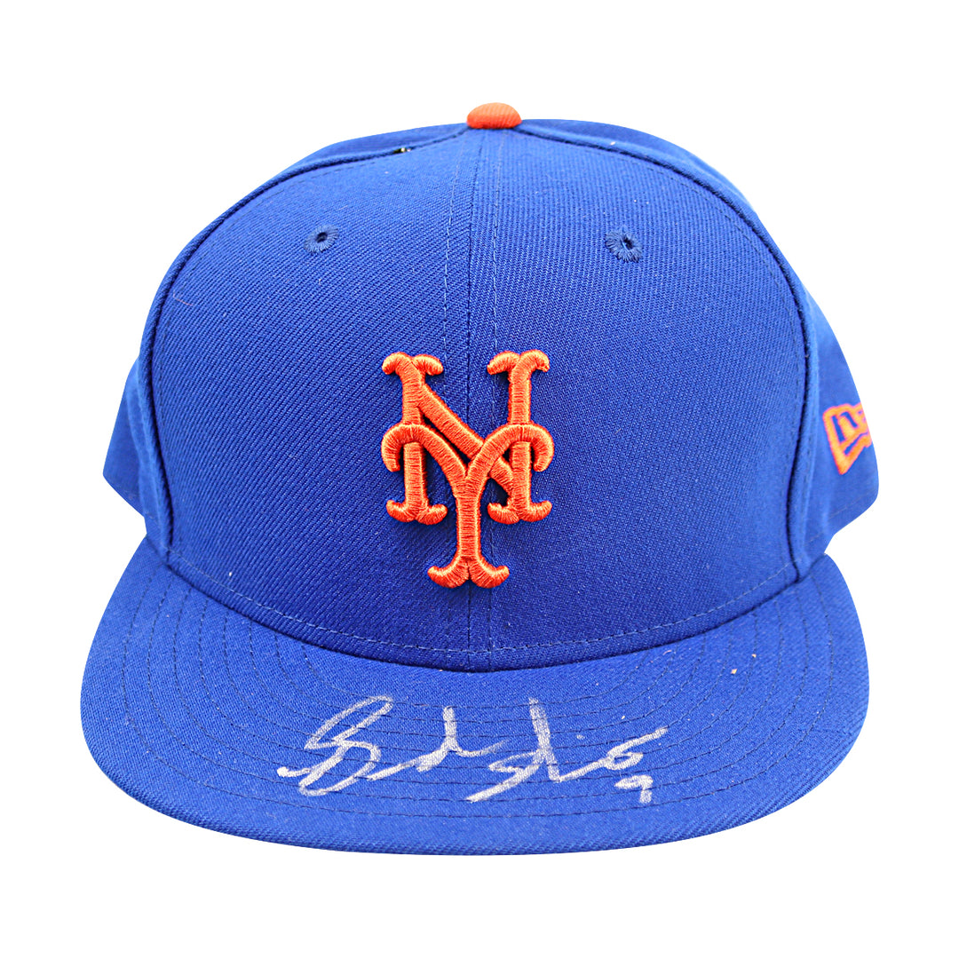 Brandon Nimmo New York Mets Autographed New Era Baseball Hat MLB Auth