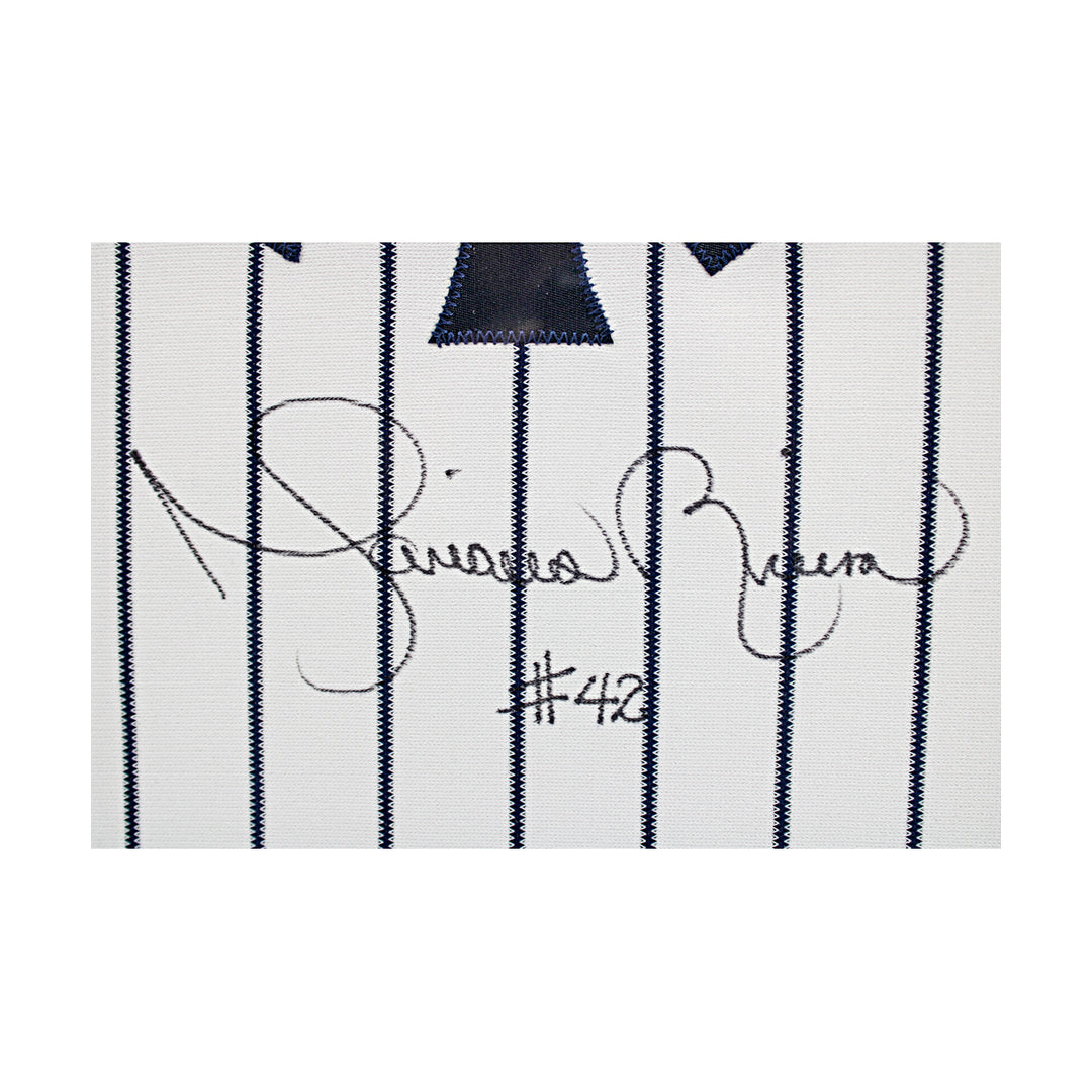 Mariano Rivera New York Yankees Autographed Framed Russell Authentic Jersey Steiner Holo Only