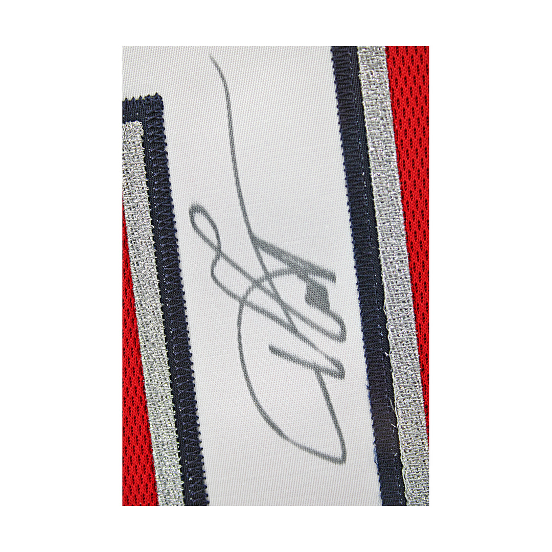 Vince Carter New Jersey Nets Autographed Framed Red Jersey NJ Nets COA