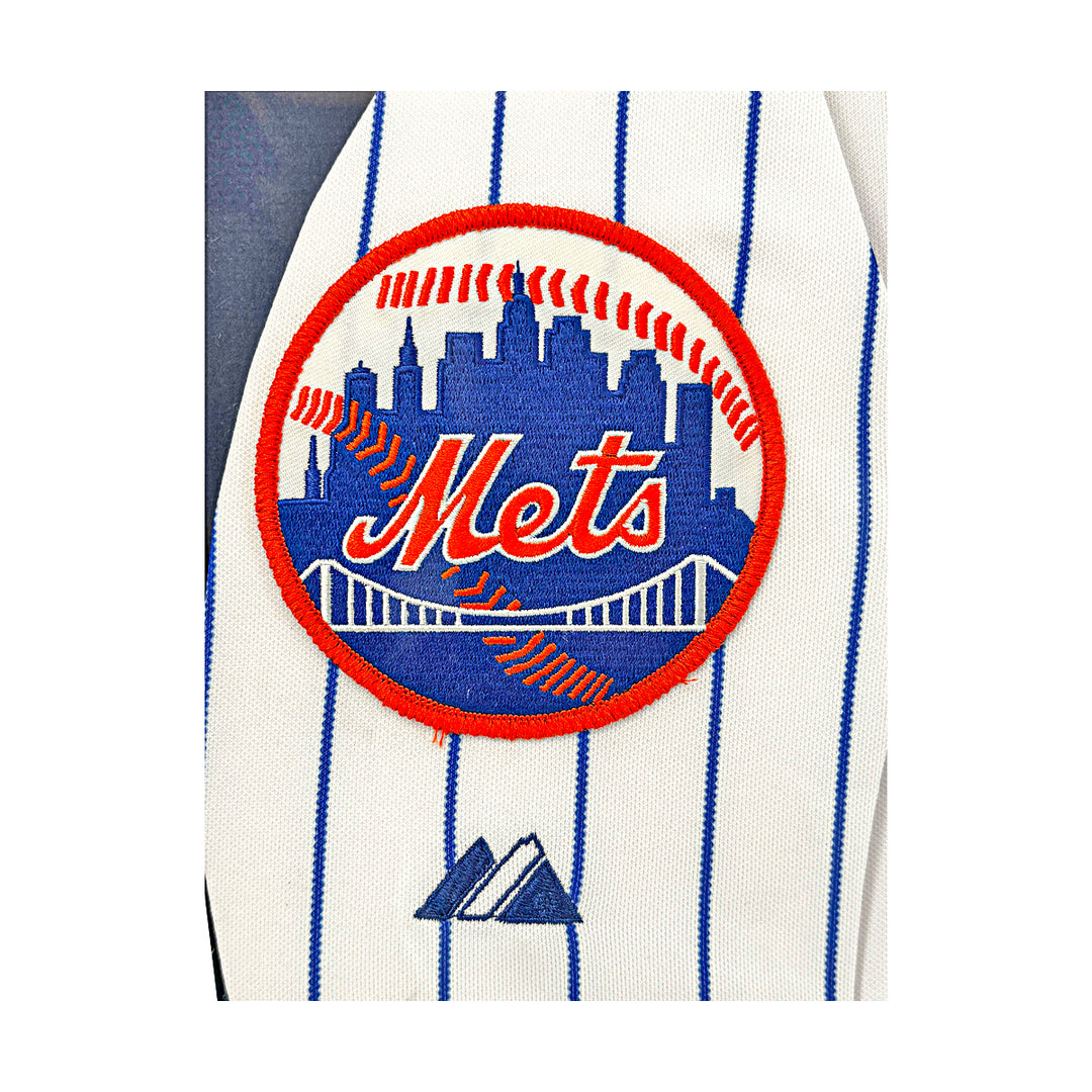 Jose Reyes New York Mets Autographed Framed White Jersey JSA COA 28.5x36.5