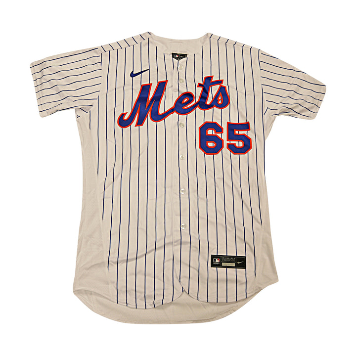 Trevor May New York Mets Autographed White Pinstripe Nike Authentic Jersey MLB Auth