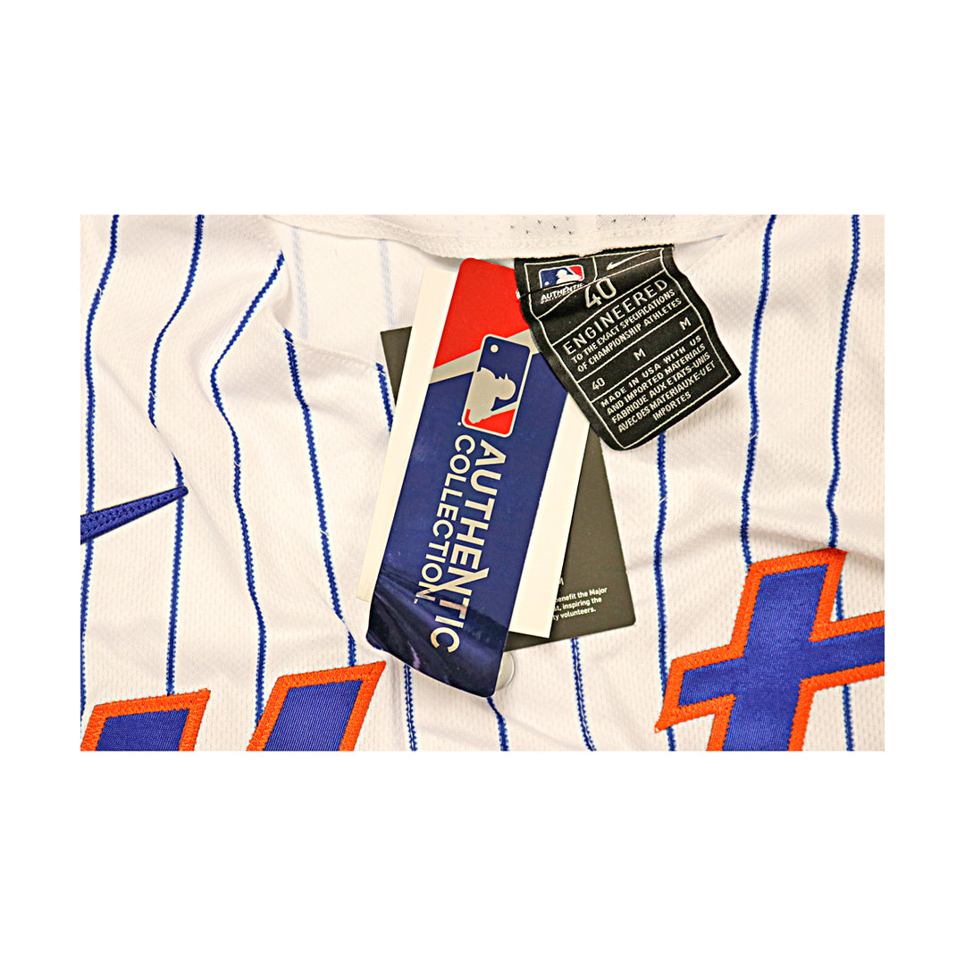 Carlos Carrasco New York Mets Autographed White Pinstripe Nike Authentic Jersey MLB Auth