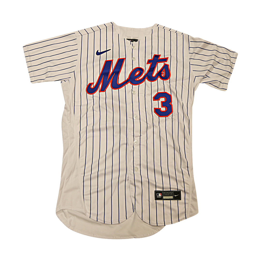 Tomas Nido New York Mets Autographed White Pinstripe Nike Authentic Jersey MLB Auth