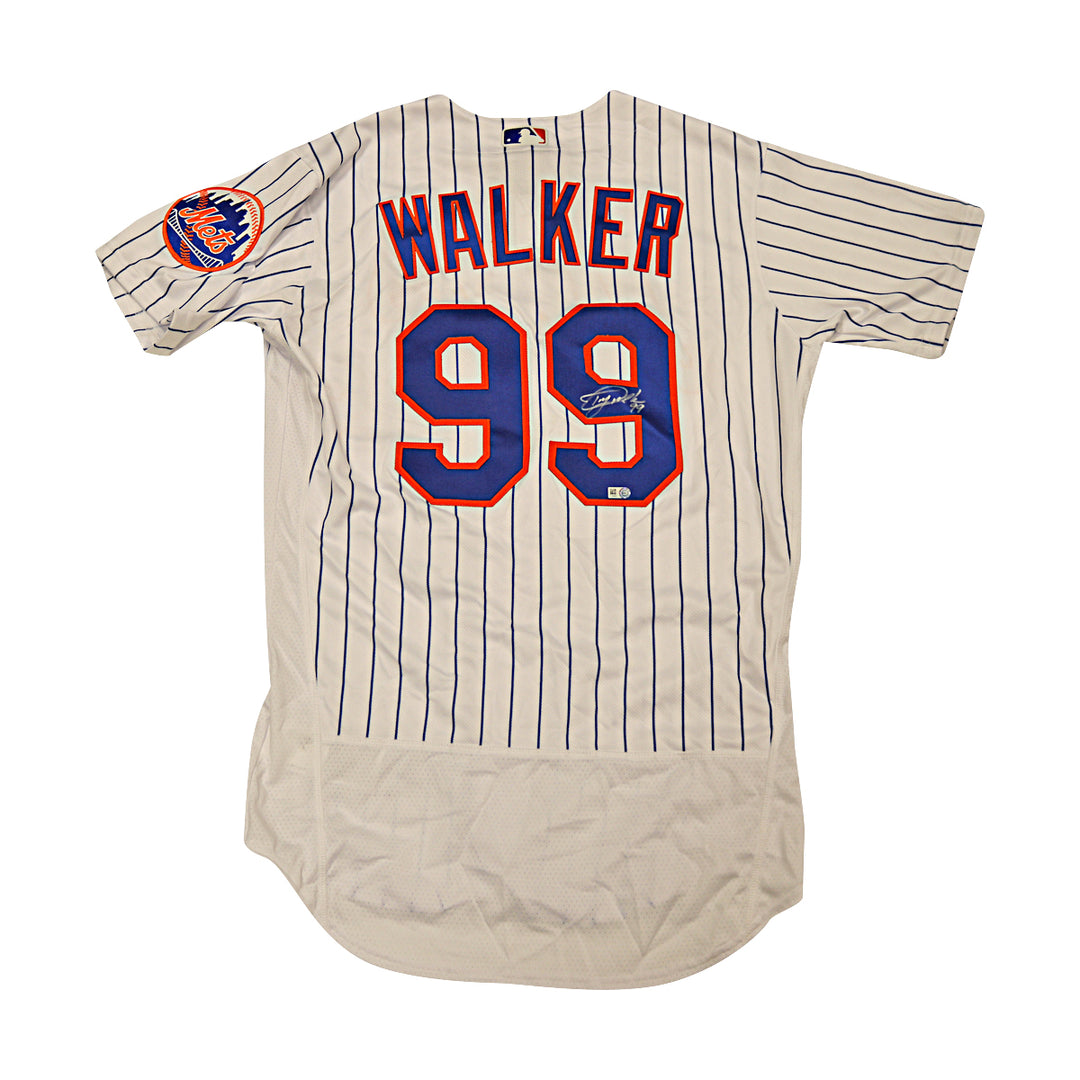 Taijuan Walker New York Mets Autographed White Pinstripe Nike Authentic Jersey MLB Auth