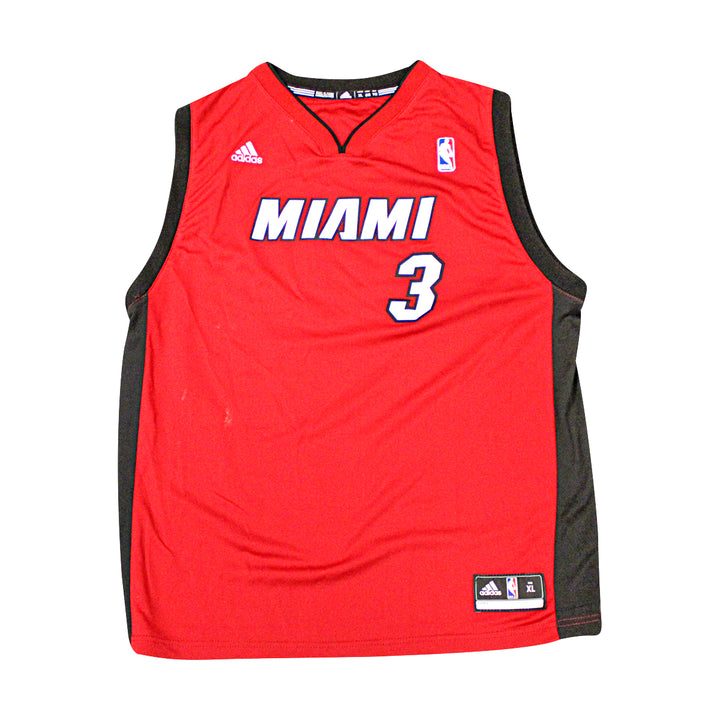 Dwyane Wade Miami Heat Autographed Red Adidas Jersey JSA COA
