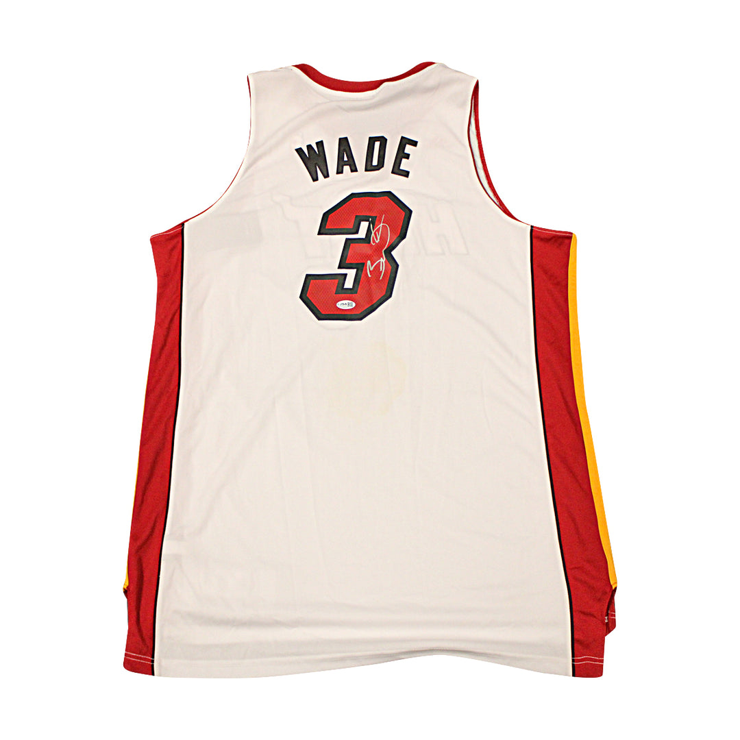 Dwyane Wade Miami Heat Autographed White Adidas Jersey JSA COA