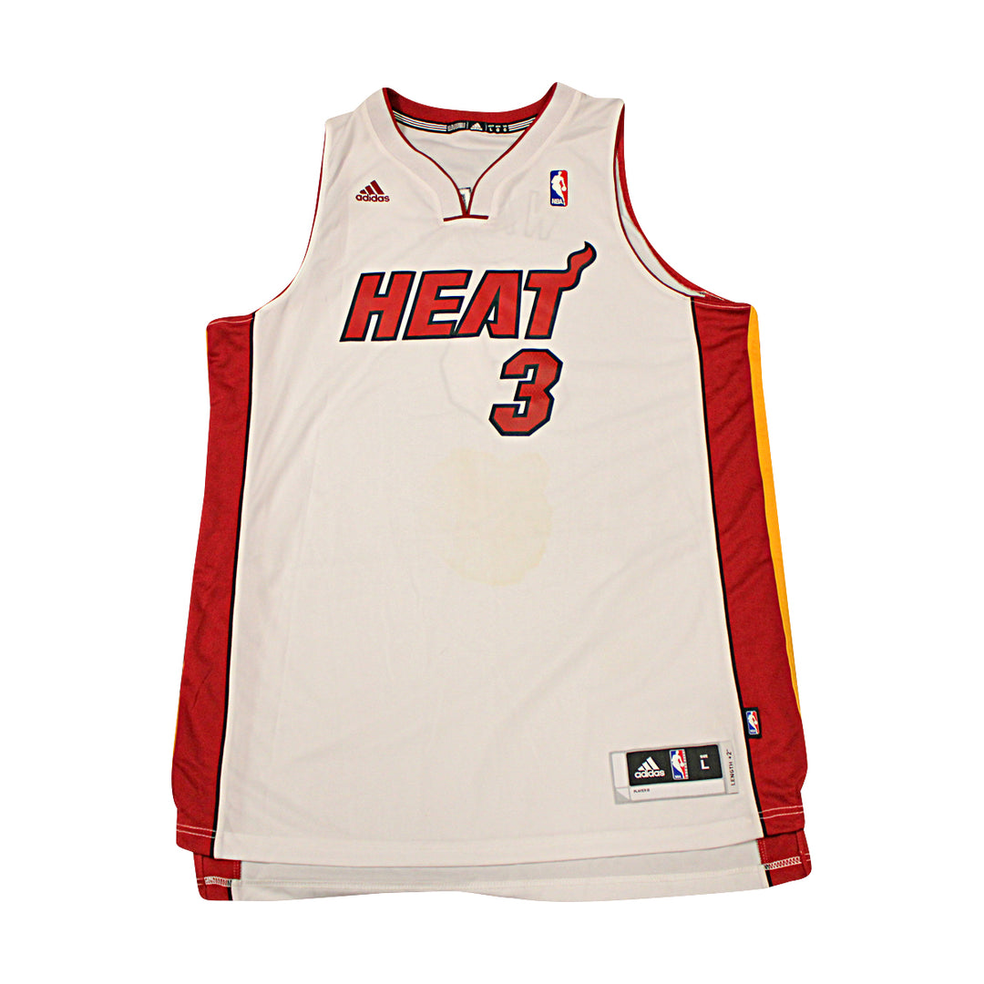 Dwyane Wade Miami Heat Autographed White Adidas Jersey JSA COA
