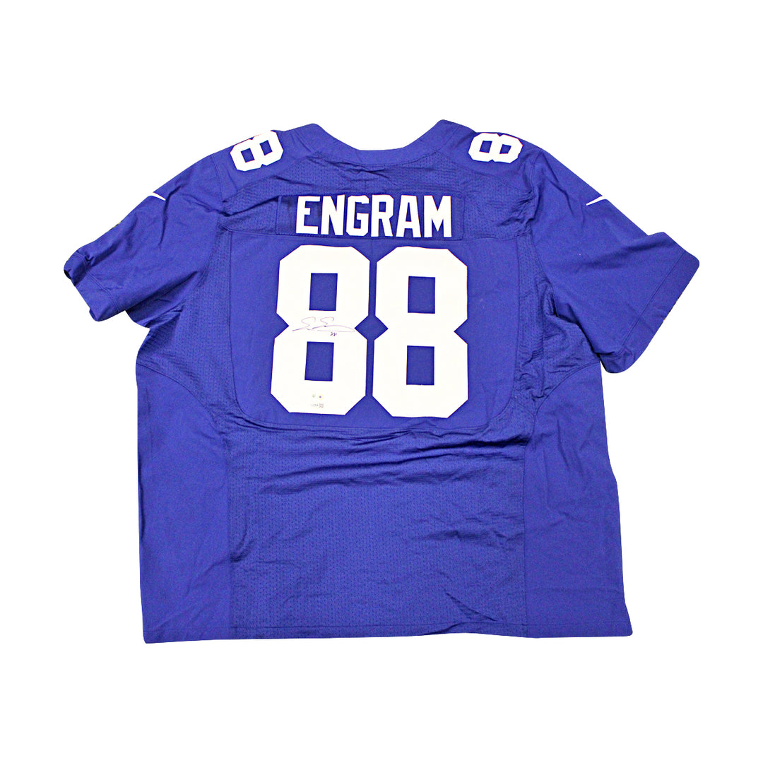 Evan Engram New York Giants Autographed Blue Nike Authentic Jersey JSA COA