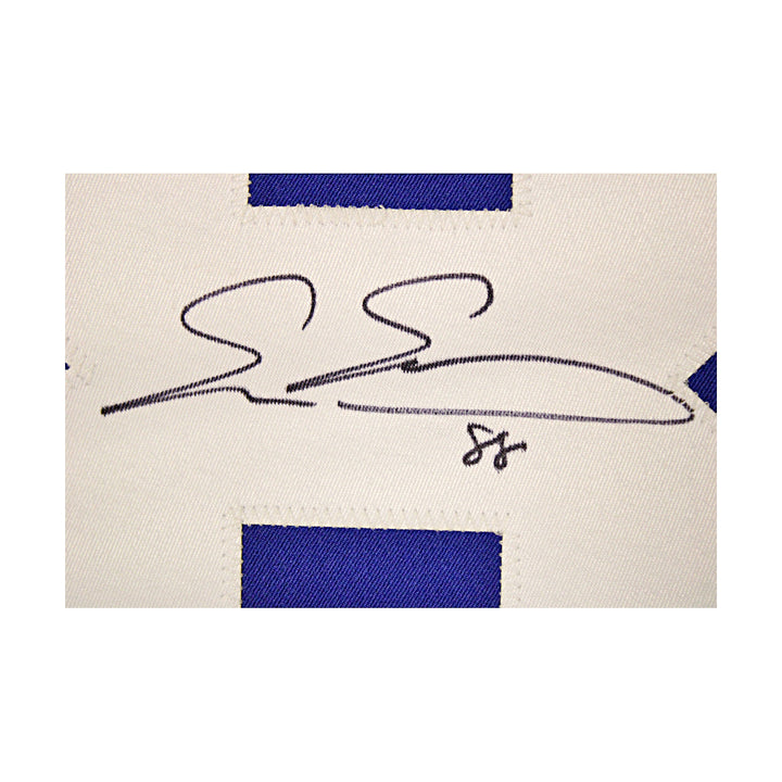 Evan Engram New York Giants Autographed Blue Nike Authentic Jersey JSA COA