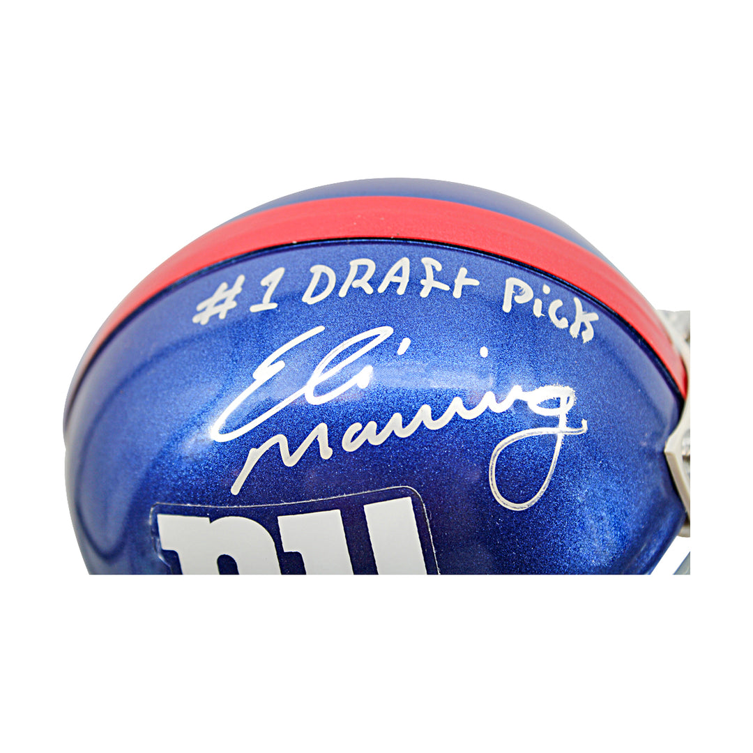 Eli Manning New York Giants Autographed Inscribed Mini Helmet Steiner COA
