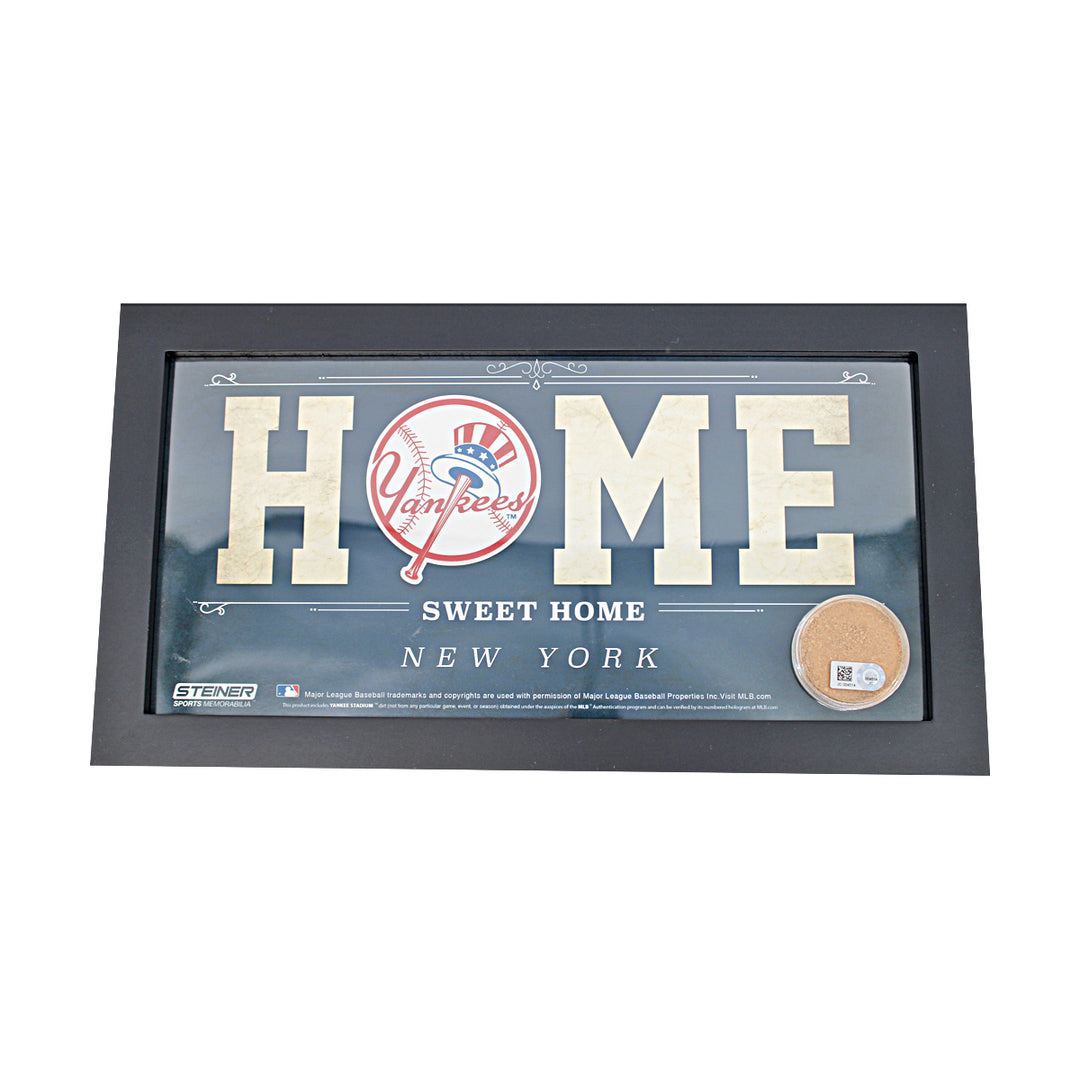 New York Yankees Framed Game Used Dirt Home Sweet Home Collage MLB Auth
