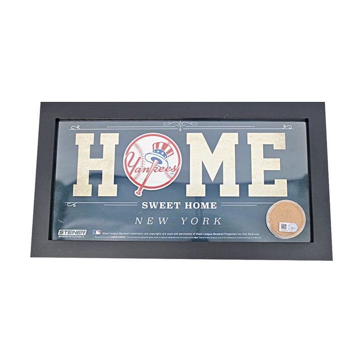 New York Yankees Framed Game Used Dirt Home Sweet Home Collage MLB Auth