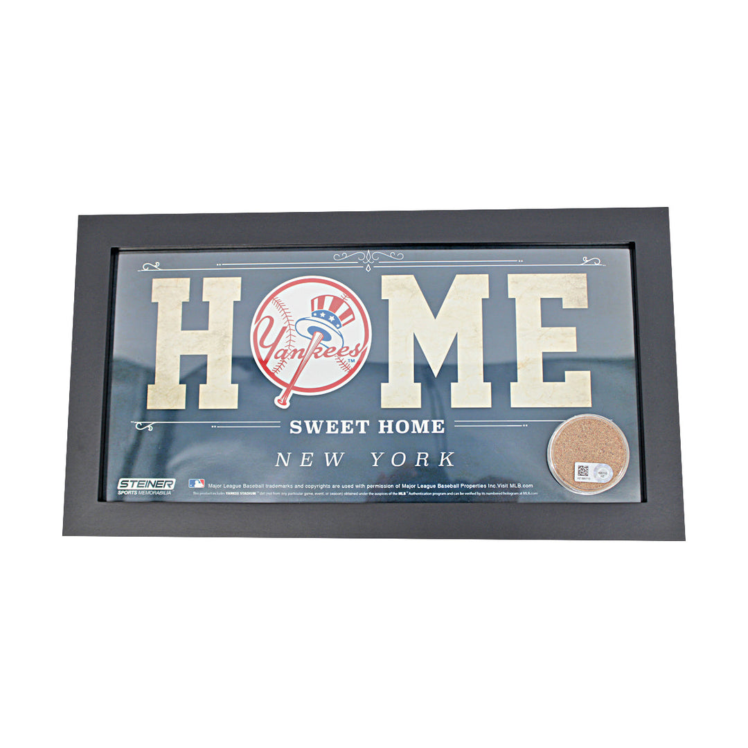 New York Yankees Framed Game Used Dirt Home Sweet Home Collage MLB Auth
