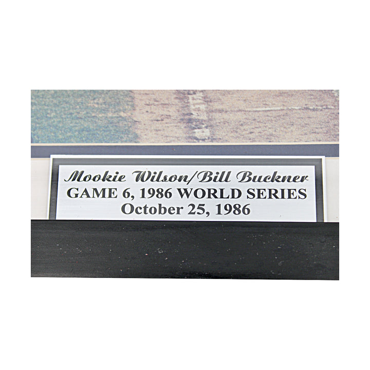 Mookie Wilson Bill Buckner New York Mets Autographed Framed Inscribed 8x10 Photo Steiner Holo Only