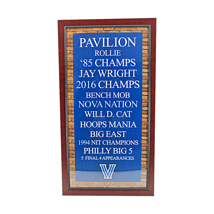 Villanova Wildcats Men's Basketball Framed Sign 13x29