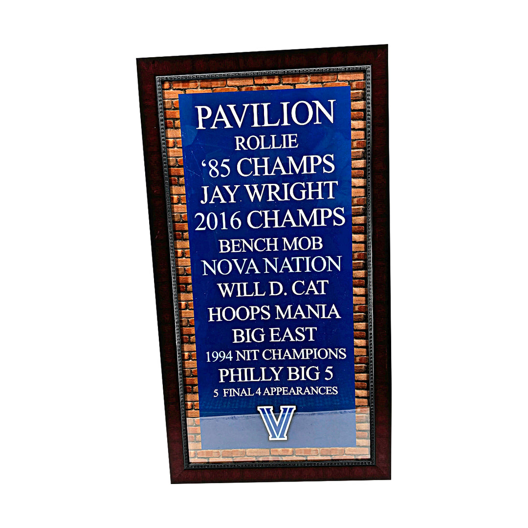 Villanova Wildcats Men's Basketball Framed Sign 13x29