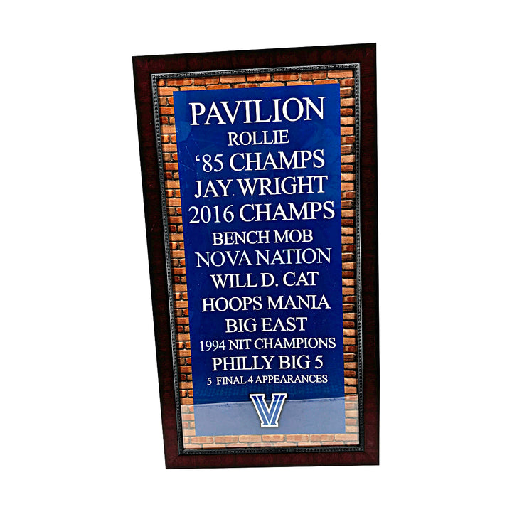 Villanova Wildcats Men's Basketball Framed Sign 13x29