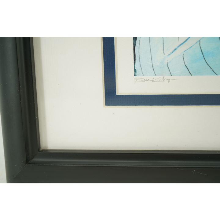 Joba Chamberlain New York Yankees Autographed Framed Litho 14x26 37/50 JSA COA