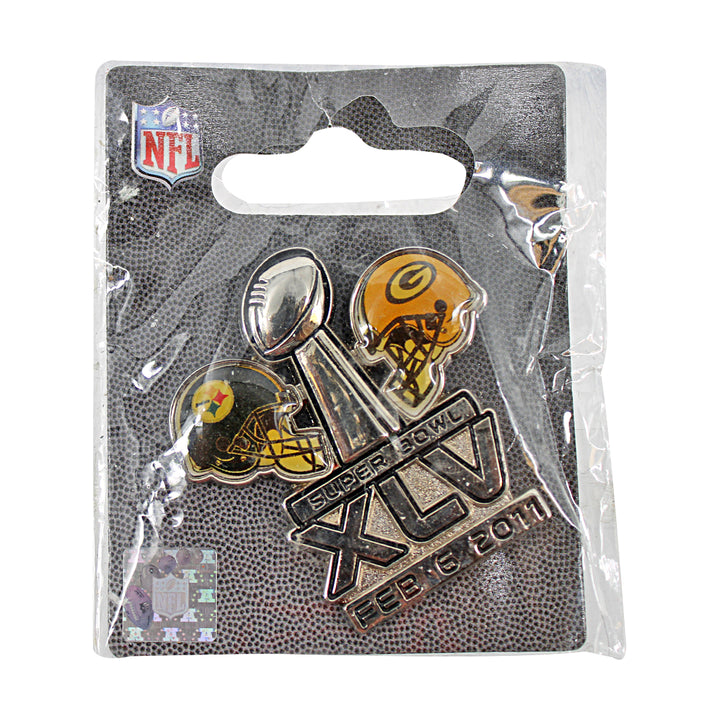 Green Bay Packers Pittsburgh Steelers Super Bowl XLV Commerative Pin-1