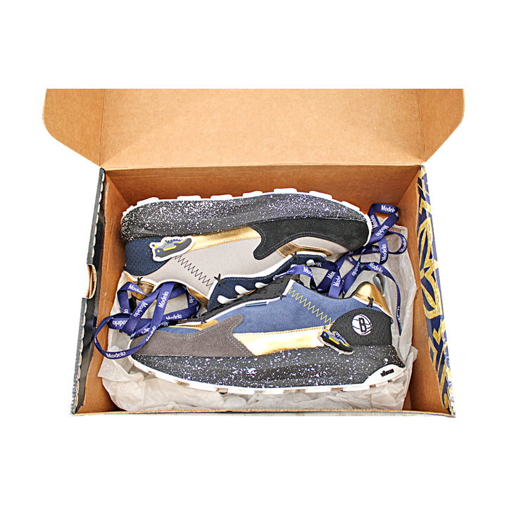 Brooklyn Nets x Modelo Sneakers By Artist Daniel Gamache Size 