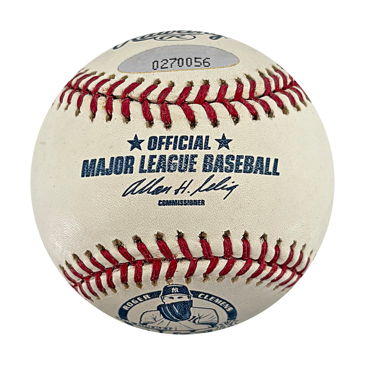 Roger Clemens New York Yankees Signed 300 Wins Logo Baseball Steiner Holo Only