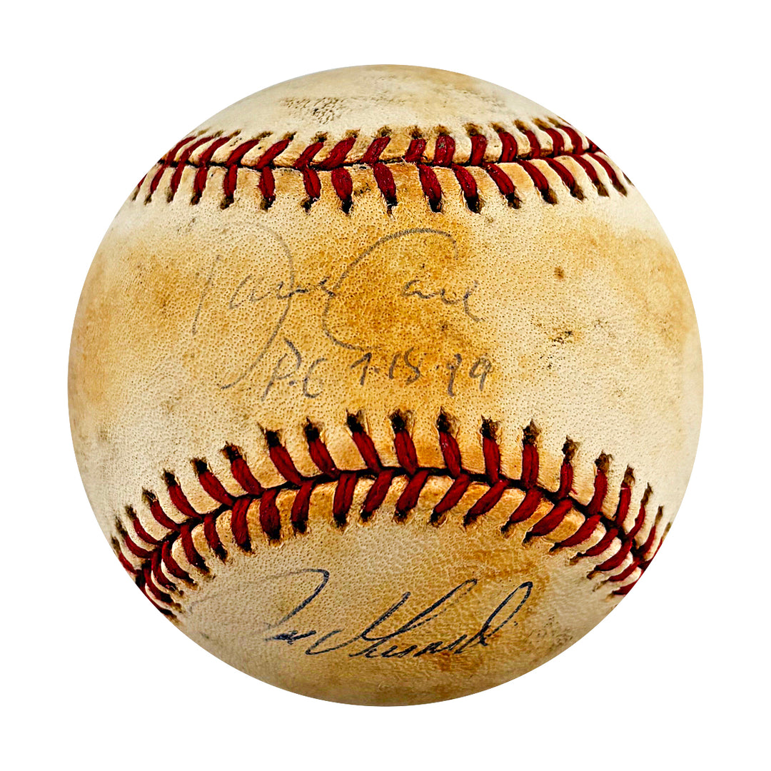 David Cone Joe Girardi Yankees Autographed Inscribed OAL Baseball JSA COA