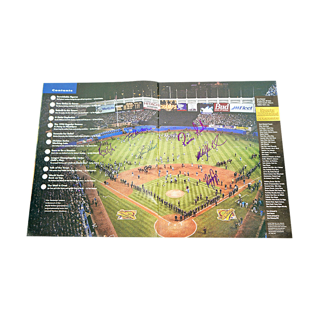 Jeter Berra Rivera New York Yankees Multi Signed 1996 Sports Illustrated Magazine 36 Autos JSA LOA