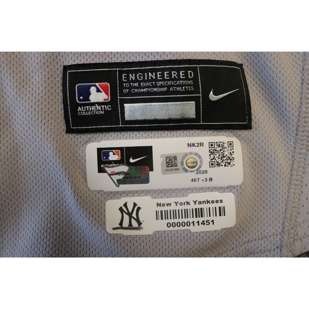 Aroldis Chapman New York Yankees 2020 ALDS Game Used Grey Jersey Fanatics/MLB Holo