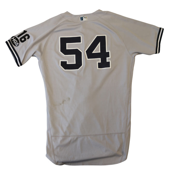 Aroldis Chapman New York Yankees 2020 ALDS Game Used Grey Jersey Fanatics/MLB Holo