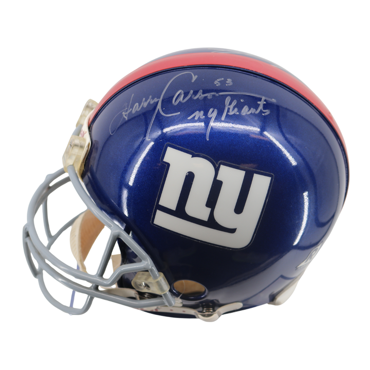 Jeremy Shockey Harry Carson New York Giants Autographed Authentic VSR-4 Helmet Steiner Holo