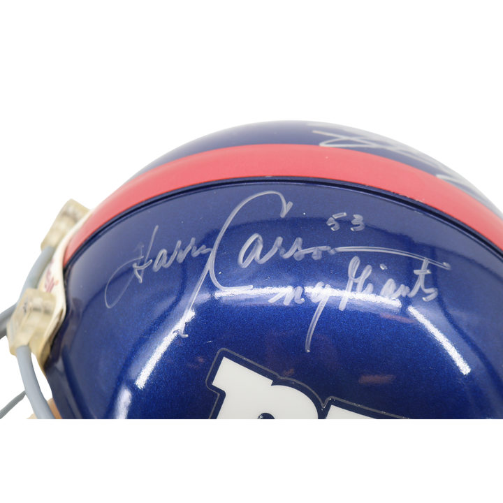 Jeremy Shockey Harry Carson New York Giants Autographed Authentic VSR-4 Helmet Steiner Holo