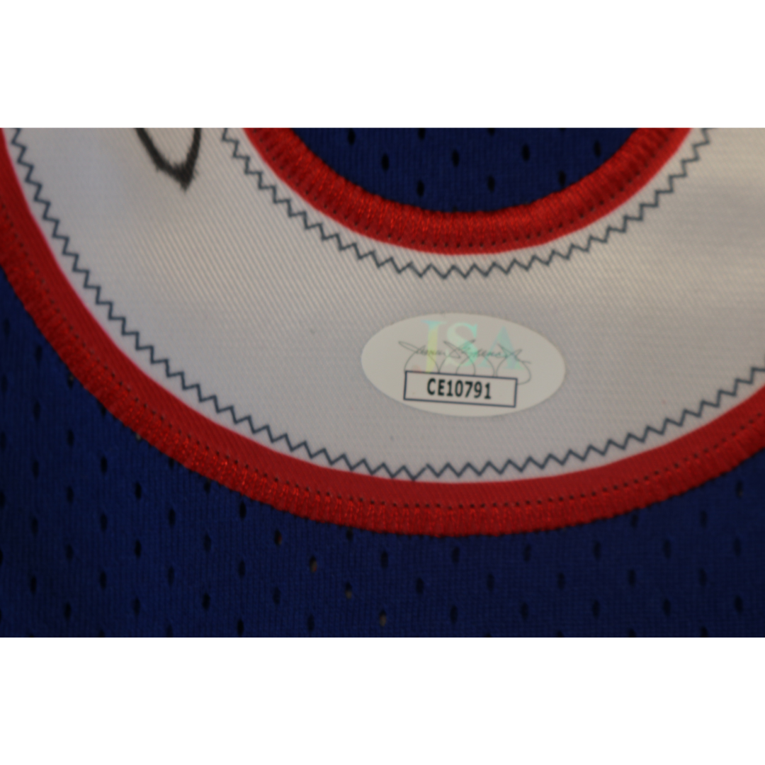 Julius Irving Philadelphia 76'ers Autographed Blue Mitchell & Ness Authentic Jersey JSA Holo