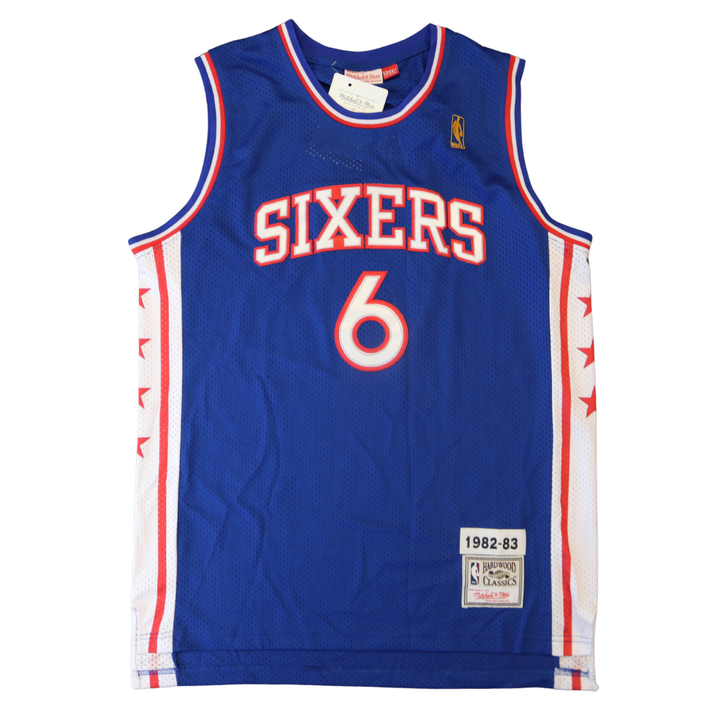 Julius Irving Philadelphia 76'ers Autographed Blue Mitchell & Ness Authentic Jersey JSA Holo