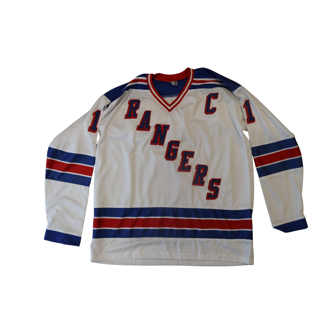 Mark Messier New York Rangers Autographed Stat Inscribed White Custom Jersey CX Auth