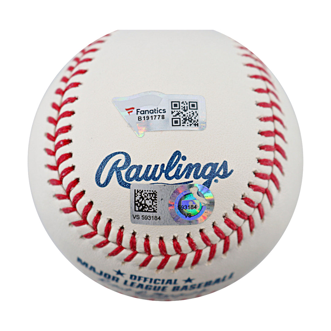 Pete Alonso New York Mets Autographed 2021 HR Derby Logo Baseball MLB & Fanatics Holo