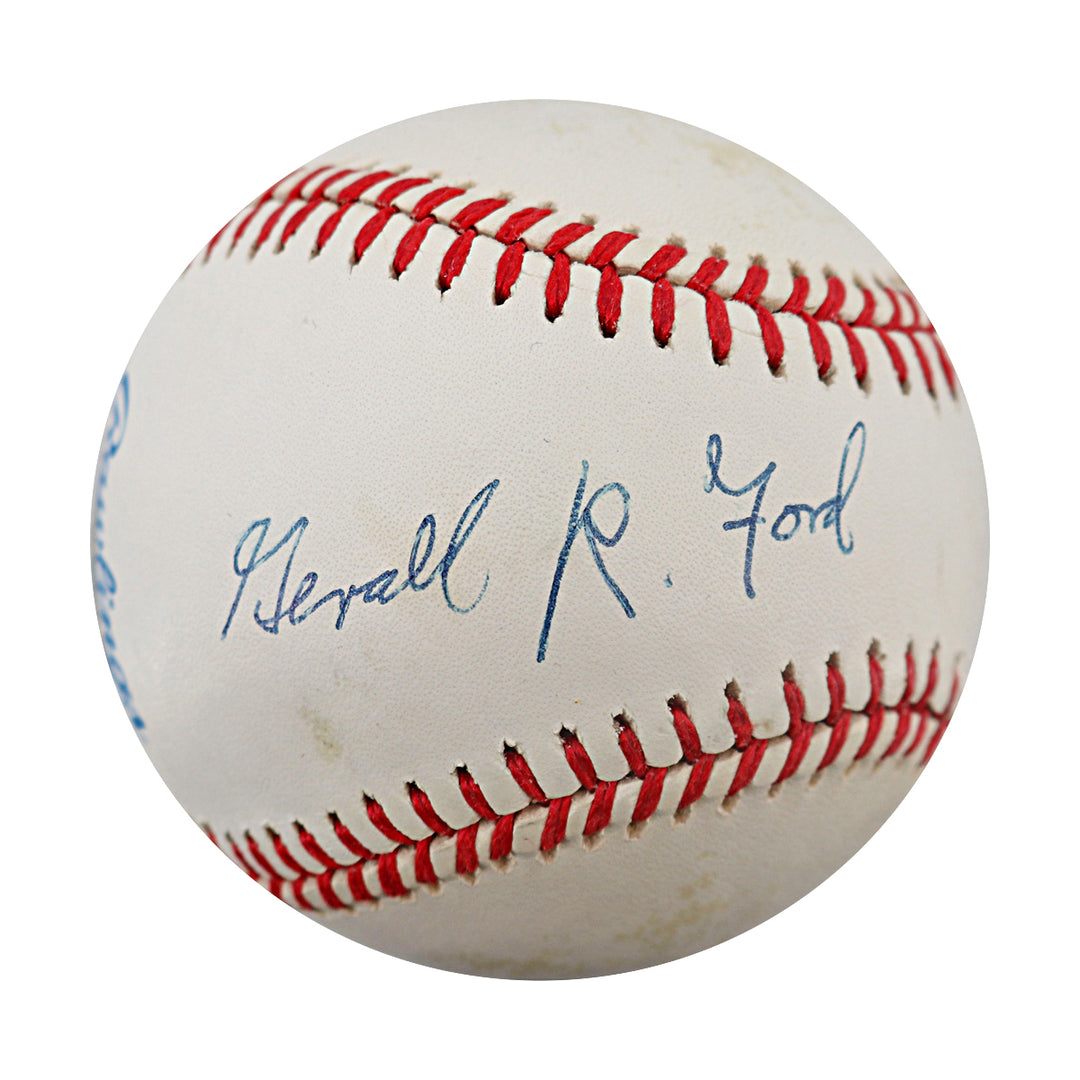 Gerald R Ford President Autographed OAL Baseball PSA & JSA LOA