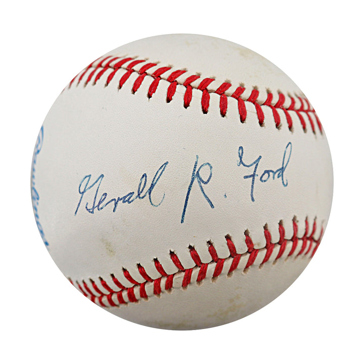 Gerald R Ford President Autographed OAL Baseball PSA & JSA LOA