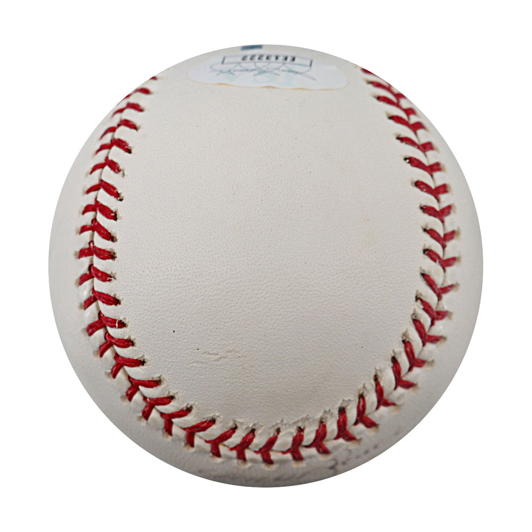 Phil Rizzuto Hank Bauer New York Yankees Dual Signed OMLB Baseball JSA COA