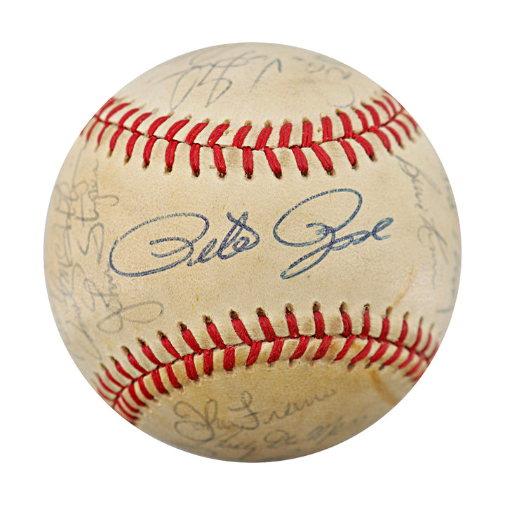 1985 Cincinnati Reds Team Multi Signed ONL Baseball JSA LOA