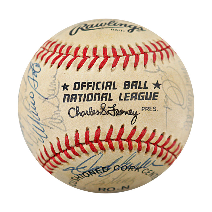 1985 Cincinnati Reds Team Multi Signed ONL Baseball JSA LOA