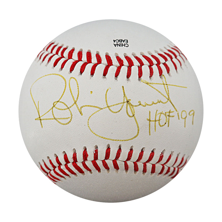 Robin Yount Milwaukee Brewers Autographed Inscribed Official League Baseball JSA COA