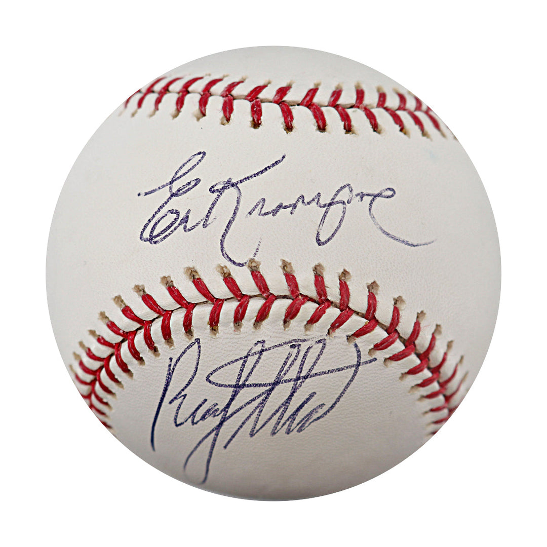 Ed Kranepool Rusty Staub New York Mets Autographed OMLB Baseball All American Holo