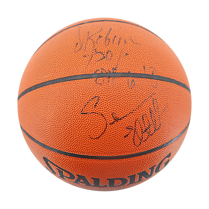 Robinson Popovich 1998 San Antonio Spurs Multi Signed Spalding I/O Basketball JSA LOA