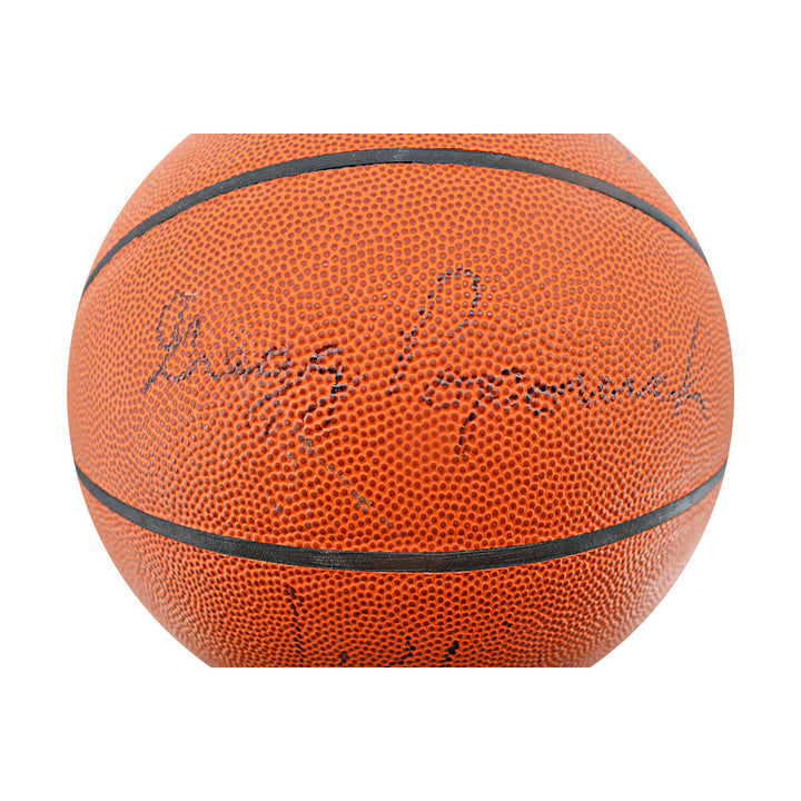 Robinson Popovich 1998 San Antonio Spurs Multi Signed Spalding I/O Basketball JSA LOA