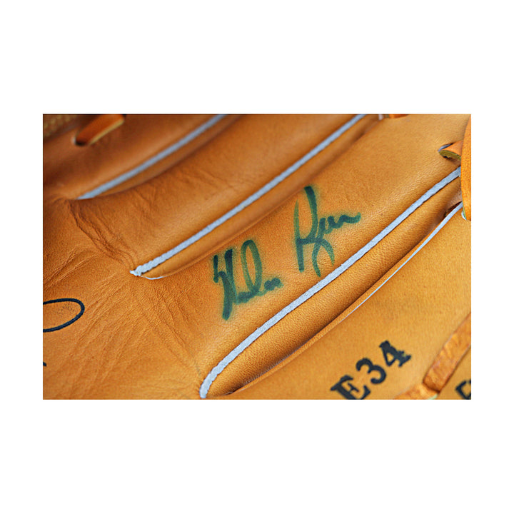 Nolan Ryan Rangers Astros Mets Autographed Rawlings 300 Wins Glove JSA COA