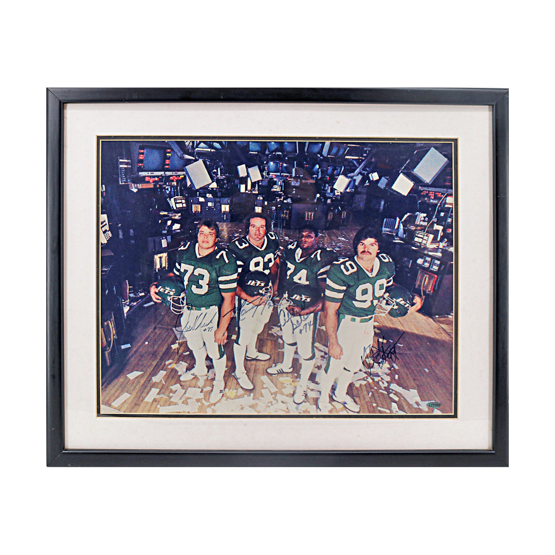 Gastineau Klecko Lyons Salaam New York Jets Sack Exchange Multi Signed Framed 16x20 Photo Steiner COA