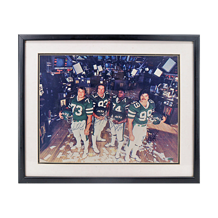 Gastineau Klecko Lyons Salaam New York Jets Sack Exchange Multi Signed Framed 16x20 Photo Steiner COA