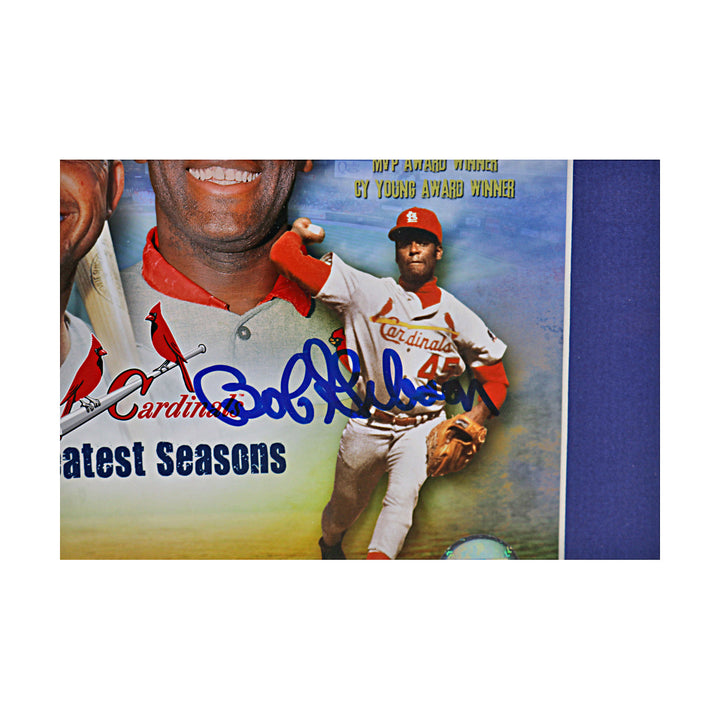 Stan Musial Bob Gibson St Louis Cardinals Dual Signed Framed 8x10 Photo Stan the Man COA