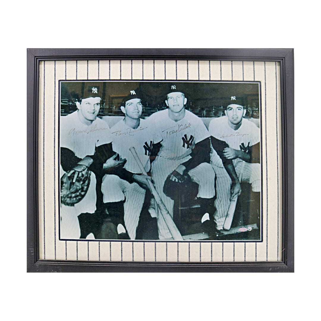 Boyer Kubek Richardson Skowron New York Yankees Multi Signed Framed 16x20 Photo Steiner & MLB Holos