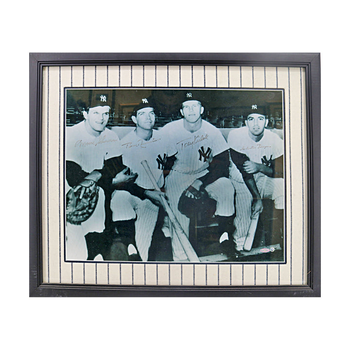 Boyer Kubek Richardson Skowron New York Yankees Multi Signed Framed 16x20 Photo Steiner & MLB Holos